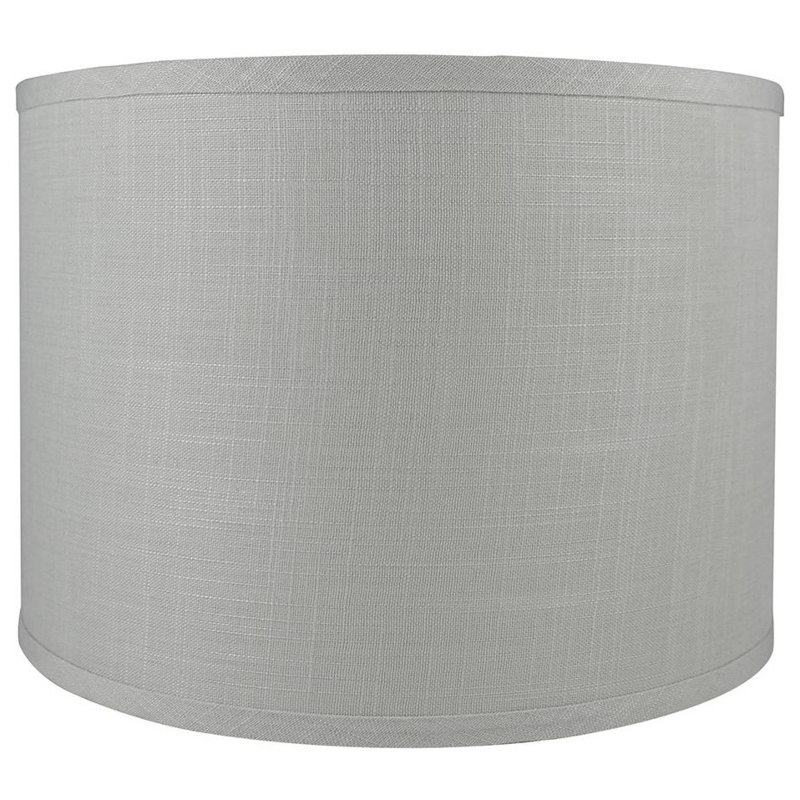 Abat-jour tambour en lin 14 po Classic, Gris