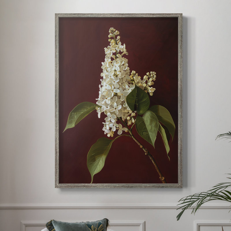 Impression encadrée FLORAL Series CC - bois massif, H 11 po x l 9 po