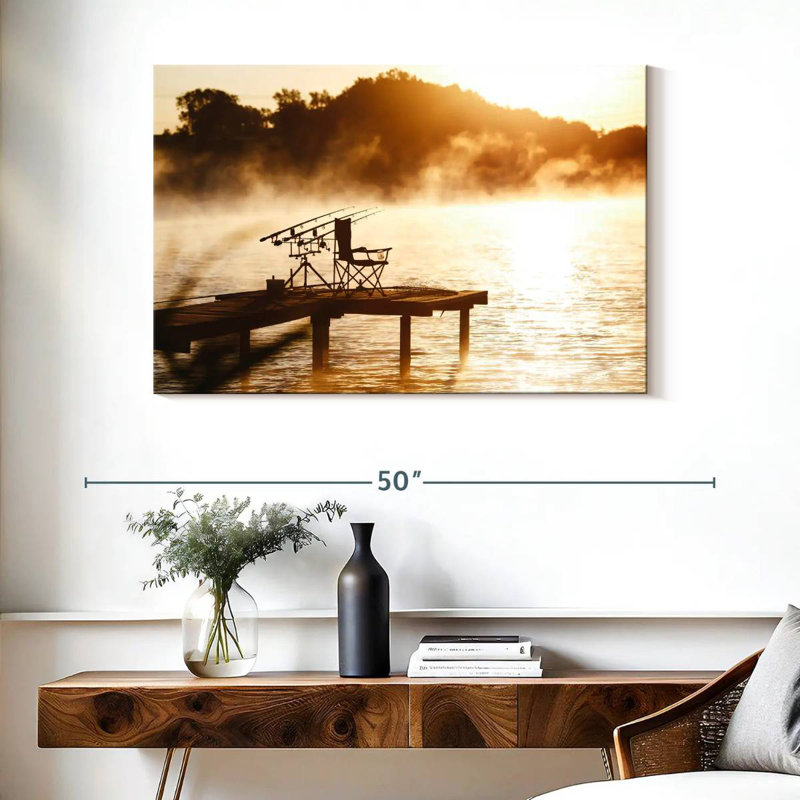 Pêche au lac Senne Misty, H 26 po x l 39 po
