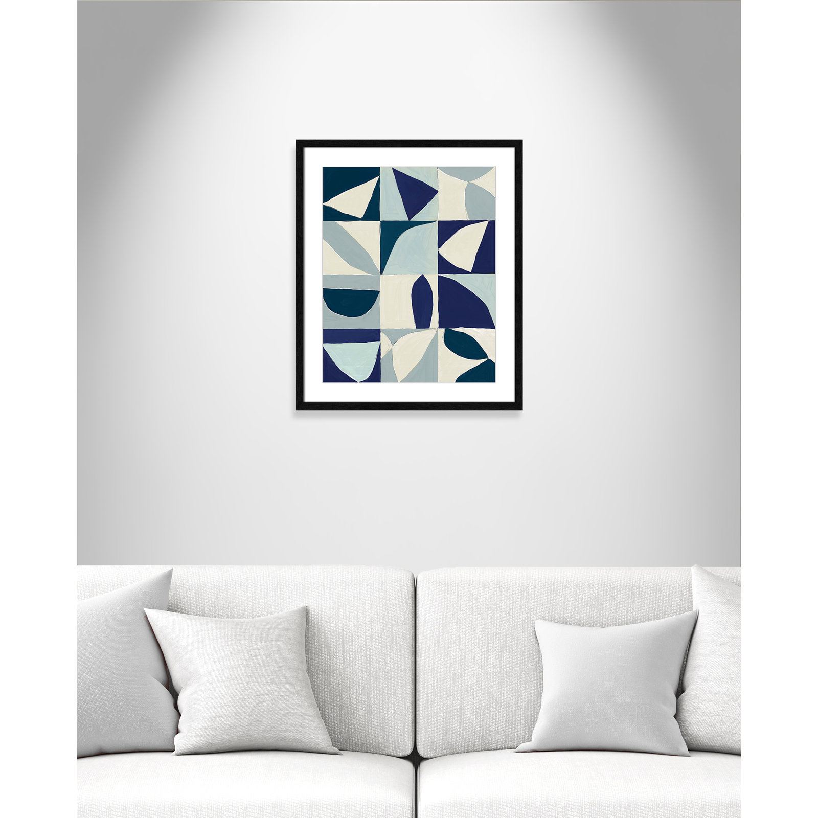 Hestia "Yellow Mayan I Blue Version" Print, Black, 25.5" H x 21.5" W x 0.75" D