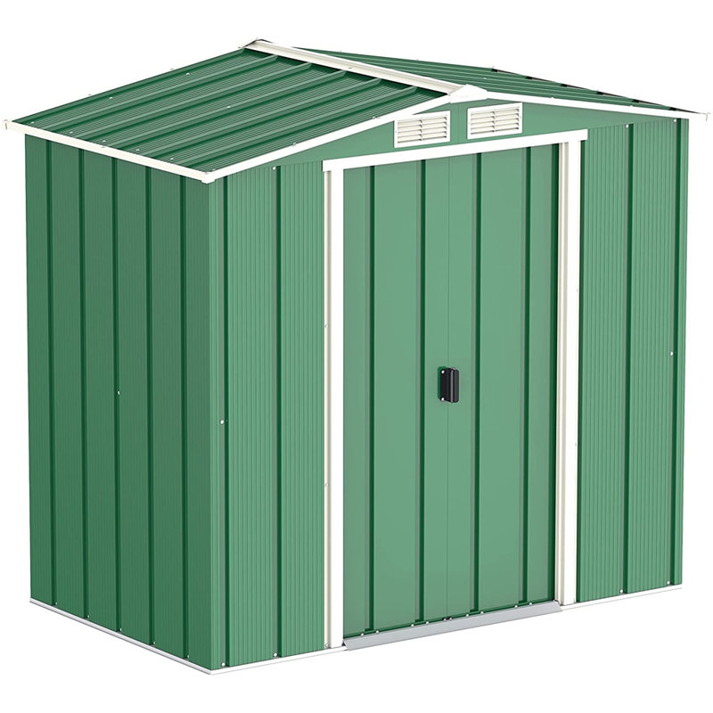 Salford Metal Garden Shed, Green