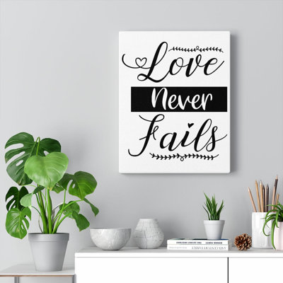 Love Never Fails - Wrapped Canvas Print