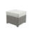 All-Weather Wicker Patio Sofa with Ottoman