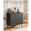 Table basse, armoire-buffet Mid-Century avec tablettes réglables, armoire de rangement anti-basculement pour l'entrée de la salle à manger