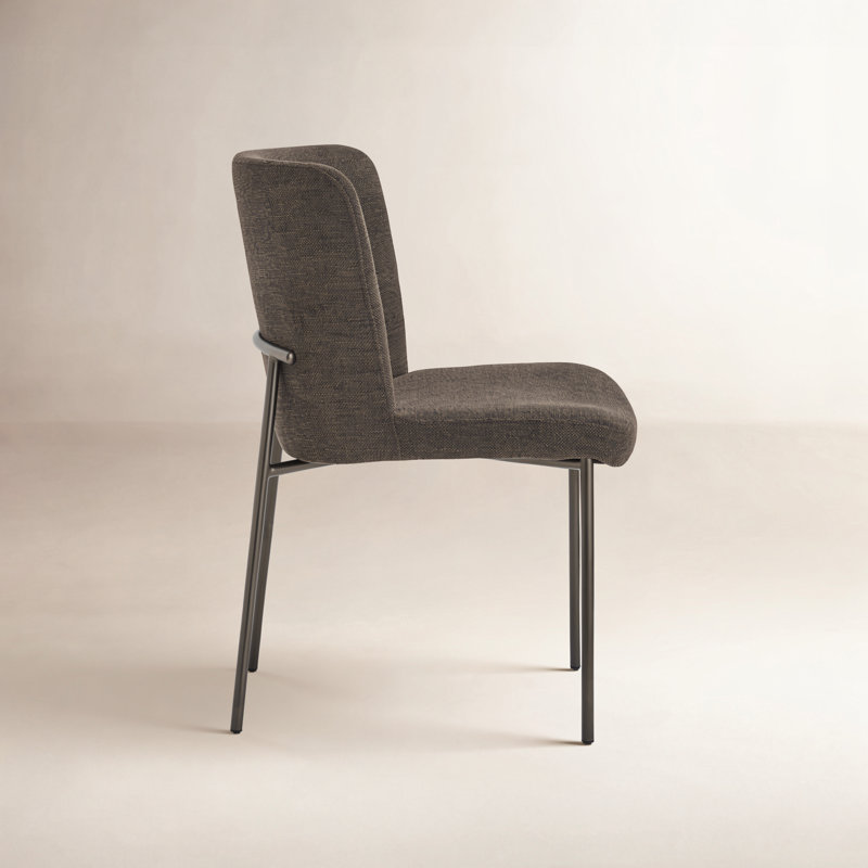Dareau Dining Chair-Set Of Two, Dark Brown Polyester
