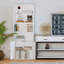  Bibliothèque standard H 70,9 po x l 23,6 po avec porte, bibliothèque moderne à 6 niveaux avec rangement, bibliothèque moderne au sol pour salon, bureau à domicile-1075997455-1107041478