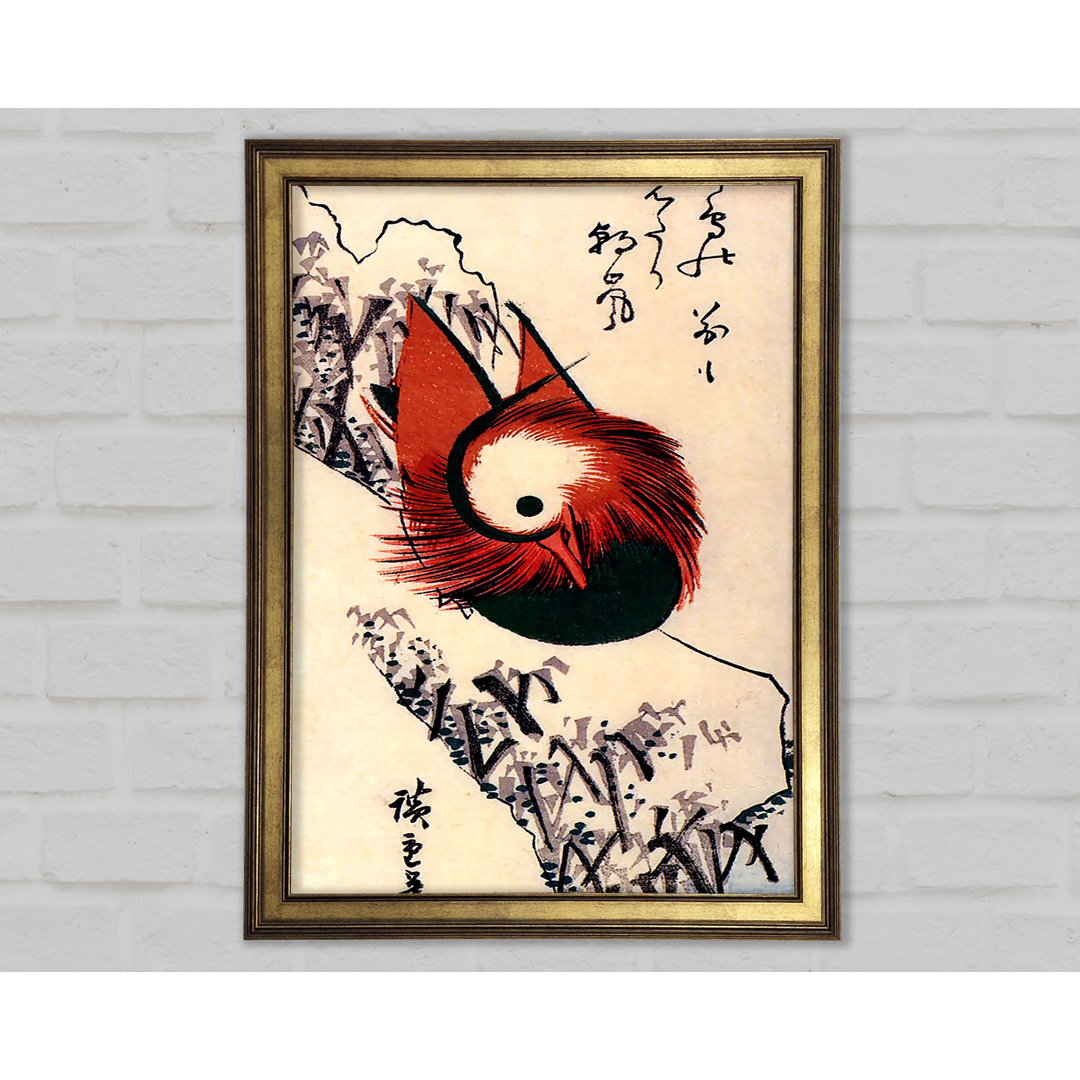 Hiroshige Mandarin Ente Gerahmter Druck