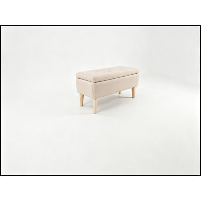Upholstered Bench with Flip-Top Storage and sturdy legs
