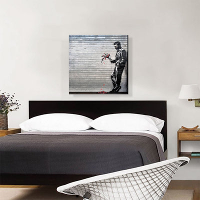 «Waiting in Vain at the Door of the Club» par Banksy, reproduction d'art sur toile tendue