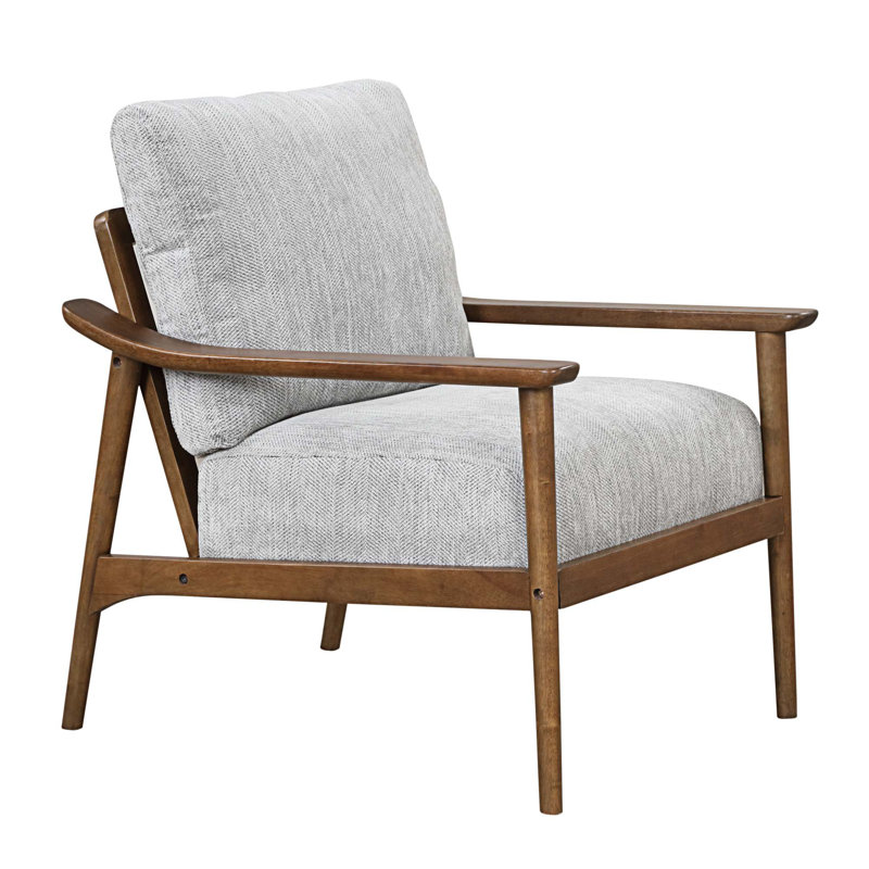 Chaise de salle à manger rembourrée Alex, Brun
