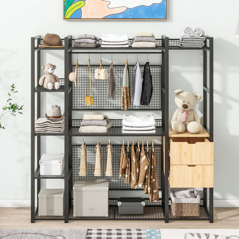 Wardrobe with Hanging Rails, Shelves and Drawers