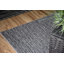 Ensemble de tapis de couleur unie touffetés à la machine en polyester gris clair-1518446442