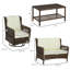 Romiah Wicker 4 - Person Patio Conversation Set with Cushions