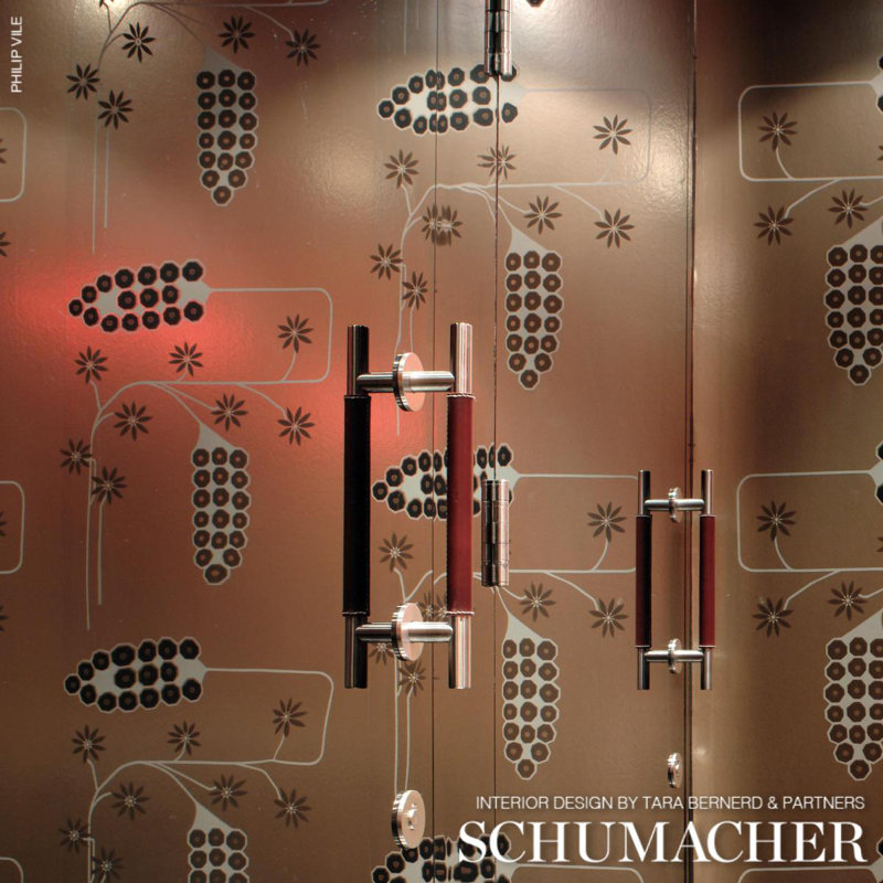 Schumacher x Neisha Crosland Hollywood Grape Wallpaper, Gesso