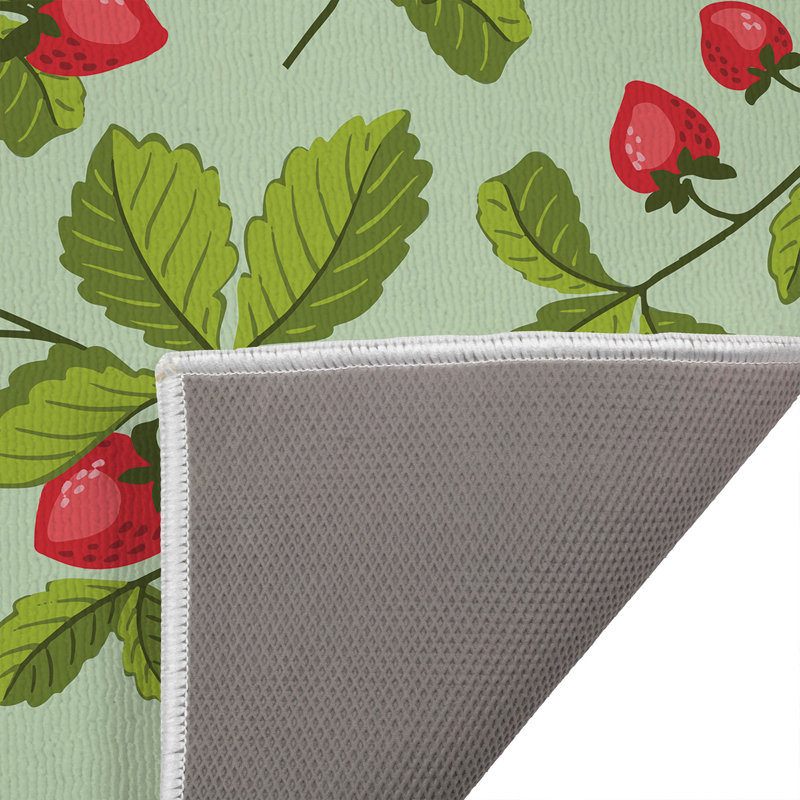 Paillasson Strawberries, Menthe, L 17 po x L 24 po
