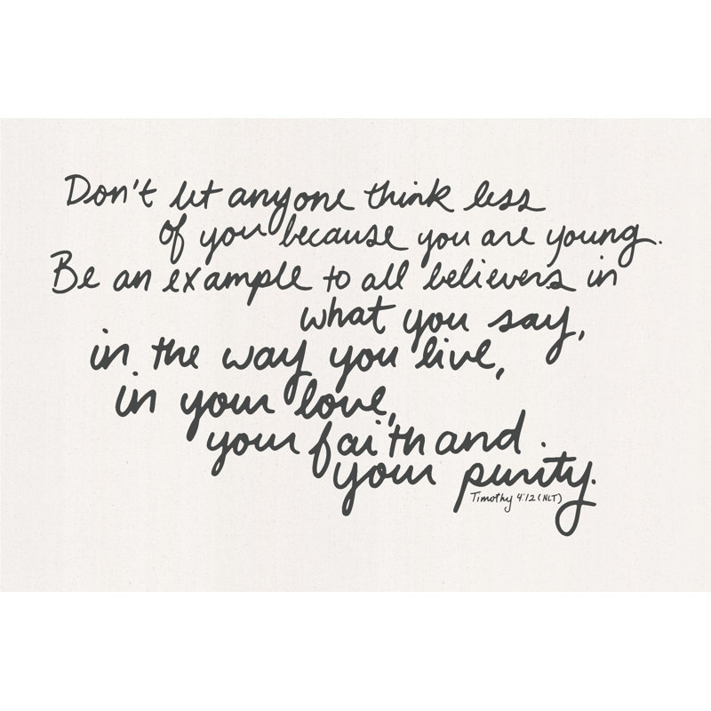 Don't Let Anyone Think Less - Wrapped Canvas Print, 30cm H x 46cm W x 3.8cm D