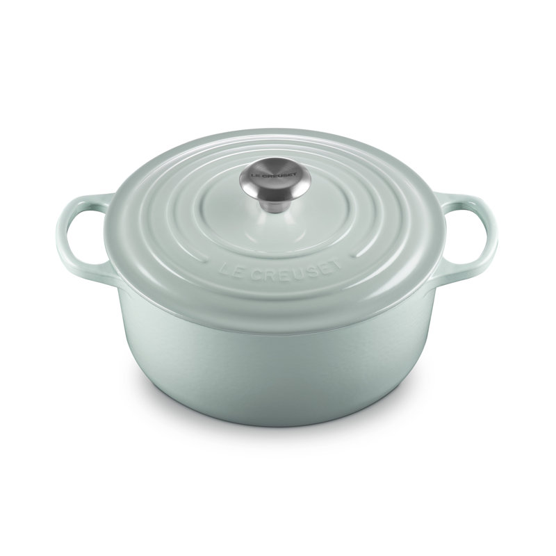 Le Creuset Cast Iron Round Casserole, 26cm / 5.3L, Sea Salt