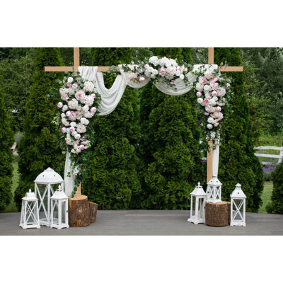 10Ft X 10Ft DIY Wood Square Garden Wedding Backdrop -  LUVODI, HQ-XJ122