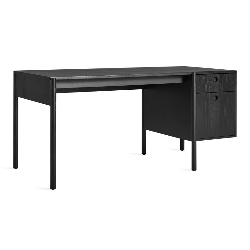 Cursive Desk, Black on Ash