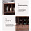 Vitrines en bois massif brun noisette