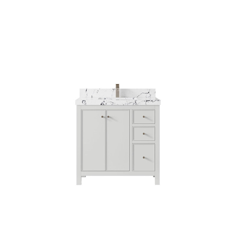 Meuble-lavabo simple avec plateau Chicago 36, Viola nuit