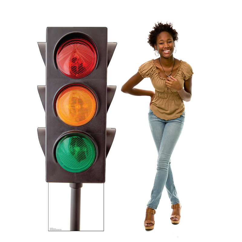 65'' Life-Size Stoplight Cardboard Standup Decor