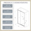 Porte de douche à cadre pivotant en aluminium avec système de fermeture magnétique 56-60 "x H 71" au fini noir mat-118307317