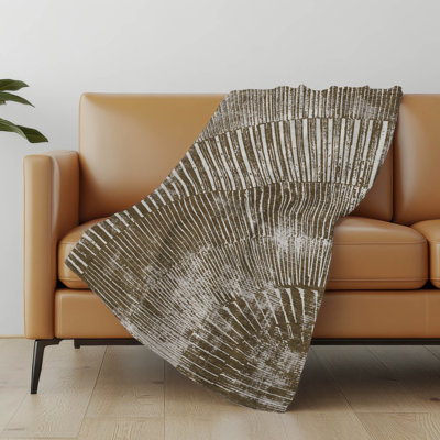 Addison Machine Washable Sherpa Fan-Like Throw Blanket