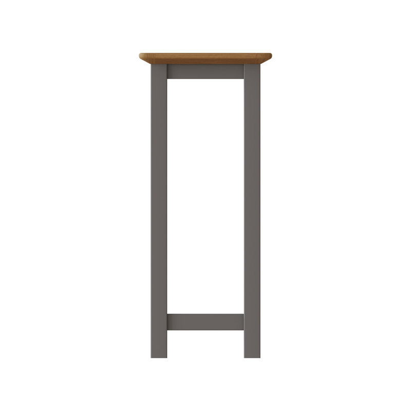Daris Side Lamp Table Plant Stand. Solid Oak Top. Fully Assembled, Grey
