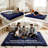  2.5" Thick Water-Resistant Japanese Futon Mattress, Foldable Floor Bed, 75" x 54", Blue-1861647332