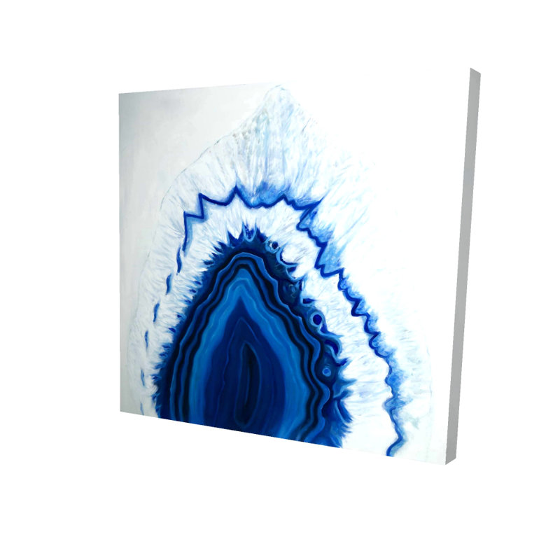 «Agate Geode», reproduction sur toile, Toile encadrée noire, H 24 po x l 24 po