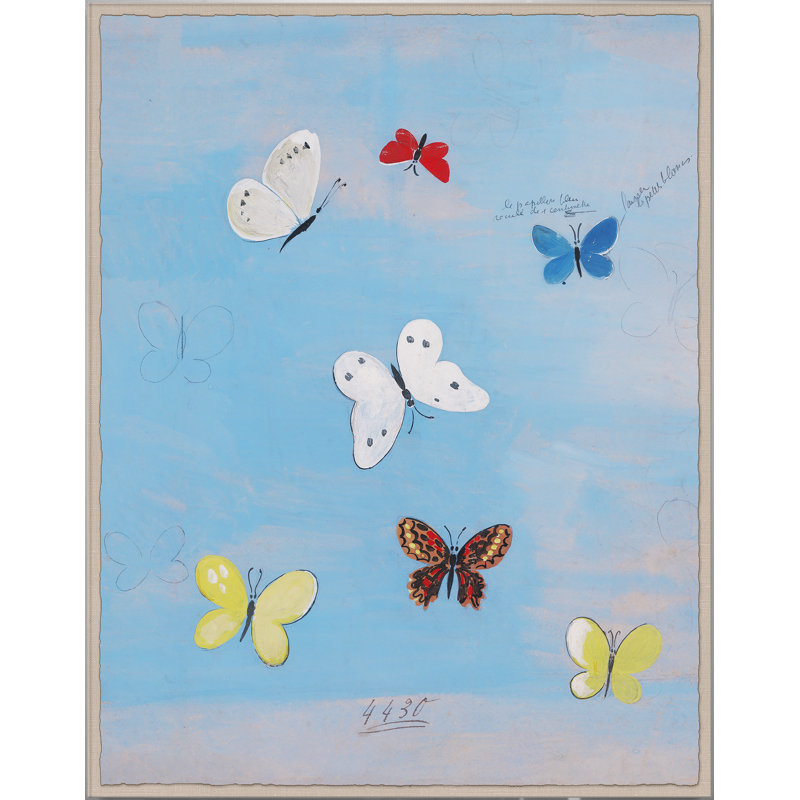 Flying Butterflies Print by Paule Marrot, Acrylic Box, 56" H x 44" W x 1.25" D