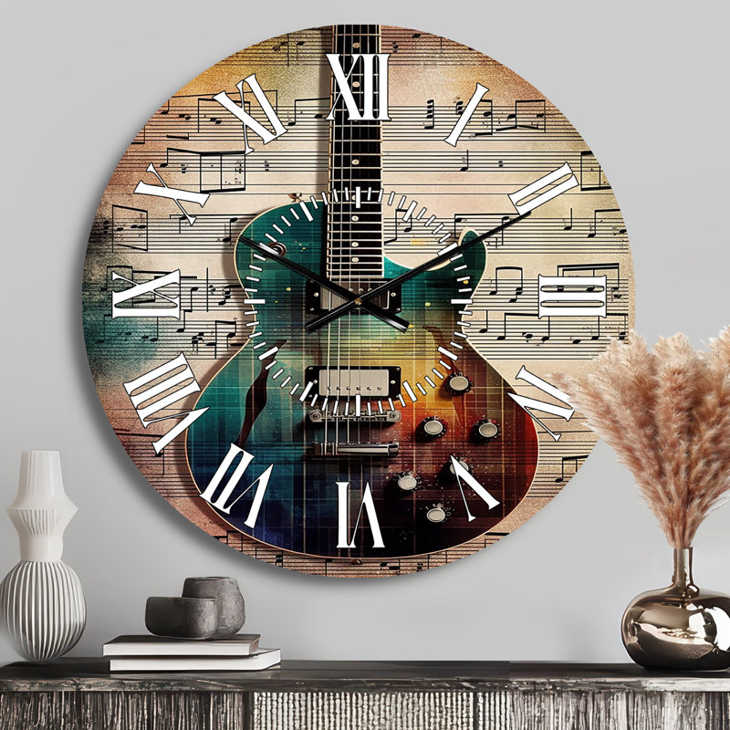 Jouant à la mélodie - horloge murale blanche, Médium