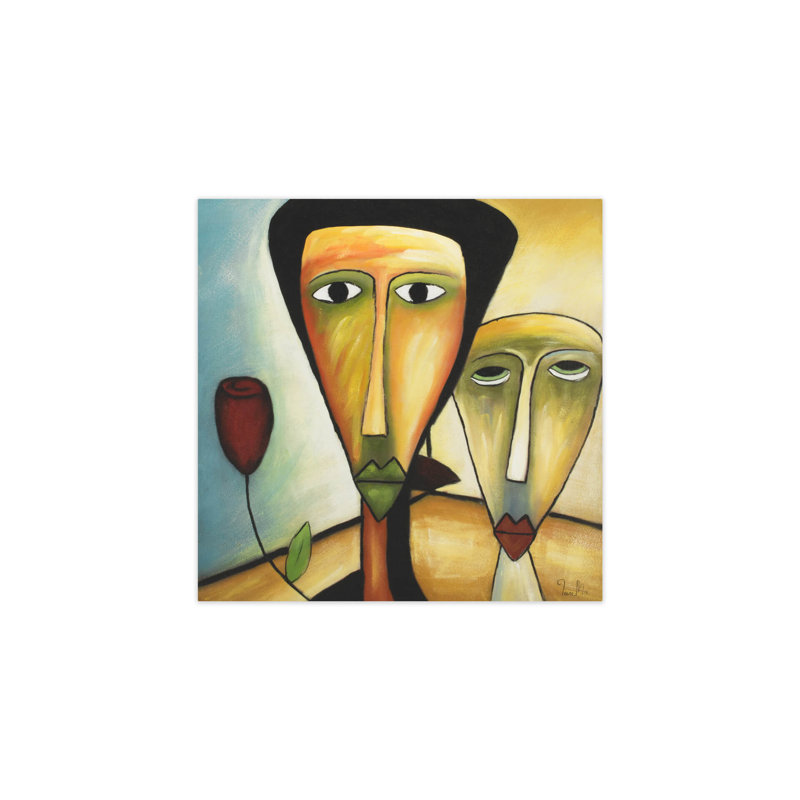 Hand -painted acrylic painting Amorous Walk