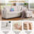 81.5" Convertible Section Sleeper Sofa with Pull Out Couch Bed |Reversible Chaise | USB Ports | Side Pockets, L Shaped Upholstered Modular Couches for Living Room, Beige