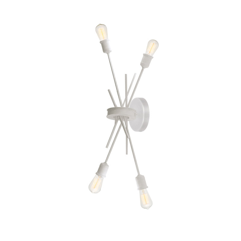 Nebraska 4 Light Wall Sconce, Matte White