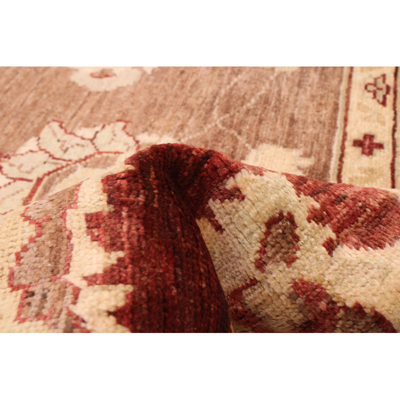 Tapis unique en laine noué à la main 6 pi 9 po x 9 pi 6 po nouvel âge Tufnell