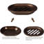 2 pièces Porte-savon pour douche, Boîte à savon à double couche avec ramasse-gouttes, Plastique - bronze