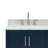 Alemanno Akwasi 73"Double Bathroom Vanity in Midnight Blue, with 0.75" Italian Carrara Marble Top, Rectangle Sink-565412219-570779684-570779687
