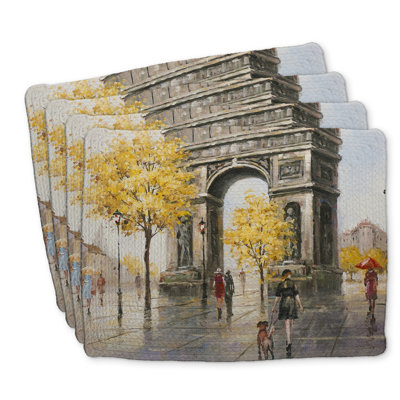 Arc de Triomphe - Braided Polyester Placemats Set of 4