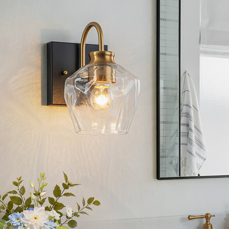 Éclairage pour meuble-lavabo à intensité variable Montalto, Noir mat / Or, 1 Light