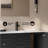 Cascade 36" Wall-Mounted Bathroom Vanity In Black Oak With Black Sink Top-111405825-111405827