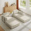 Canapé-lit convertible avec coussin cylindrique - Coussin pliant en velours côtelé pour une utilisation polyvalente dans le salon, la chambre à coucher, le salon et le studio-1844276345