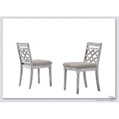 Havanna Set of 2 Off White 19 Inch Wide Contemporary Fabric Chairs with Comfort Cushions for Modern Living