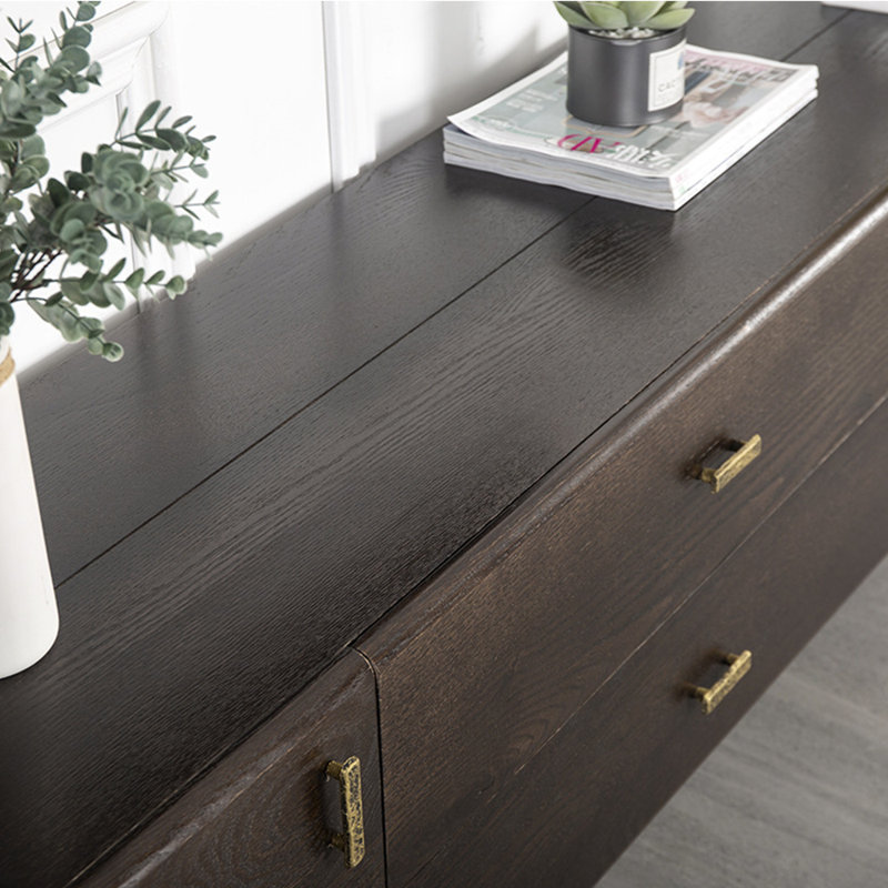 Meuble télé nordique de style industriel rétro, 86.61"