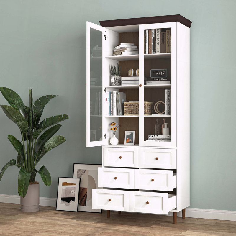 Armoire de rangement vitrée