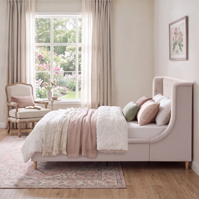 Velvet Upholstered Platform Bed
