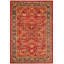 Tapis oriental rouge en laine noué à la main 6 pi x 8 pi 11 po Baccio