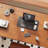 Brown+Black+Clear Rectangular Solid Wood+Iron+Acrylic desks-107397900