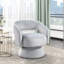 Chaise de luxe moderne en velours gris, base solide, assise en velours pivotante, fabrication en bois